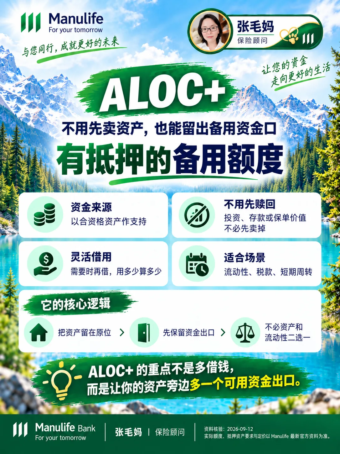 ALOC Plus 是资产支持的备用信贷,需评估偿还能力