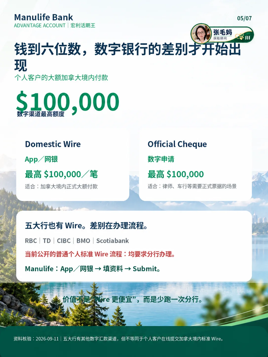 电汇与正式支票的线上限额须分别核对