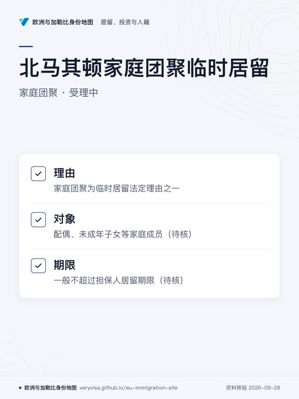 北马其顿家庭团聚临时居留;家庭团聚 · 受理中;理由;对象;期限