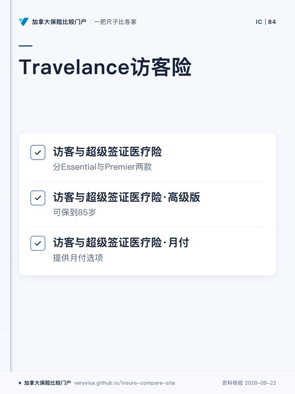 Travelance访客险;访客与超级签证医疗险;访客与超级签证医疗险·高级版;访客与超级签证医疗险·月付