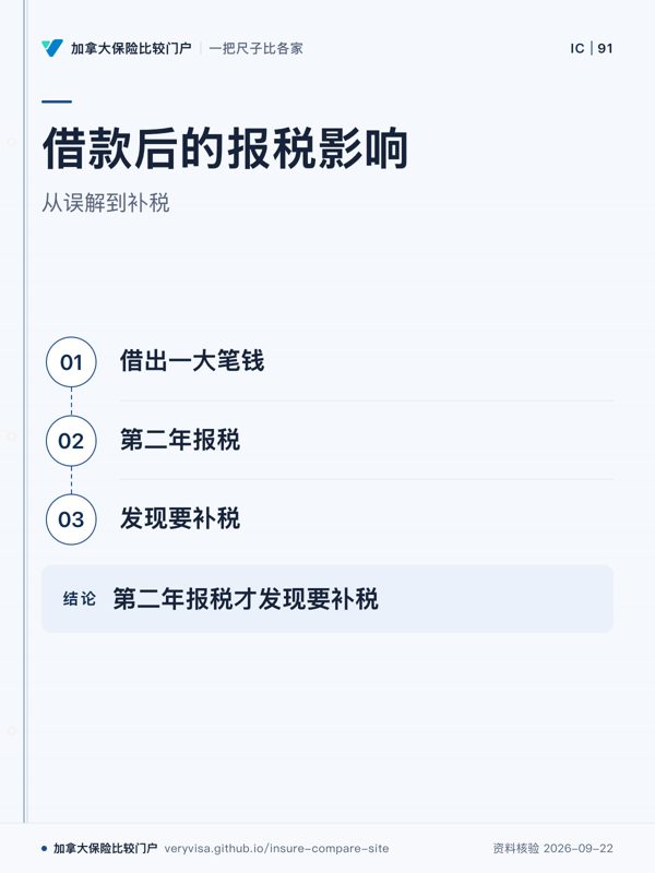 借款后的报税影响；从误解到补税；借出一大笔钱；第二年报税；发现要补税；第二年报税才发现要补税