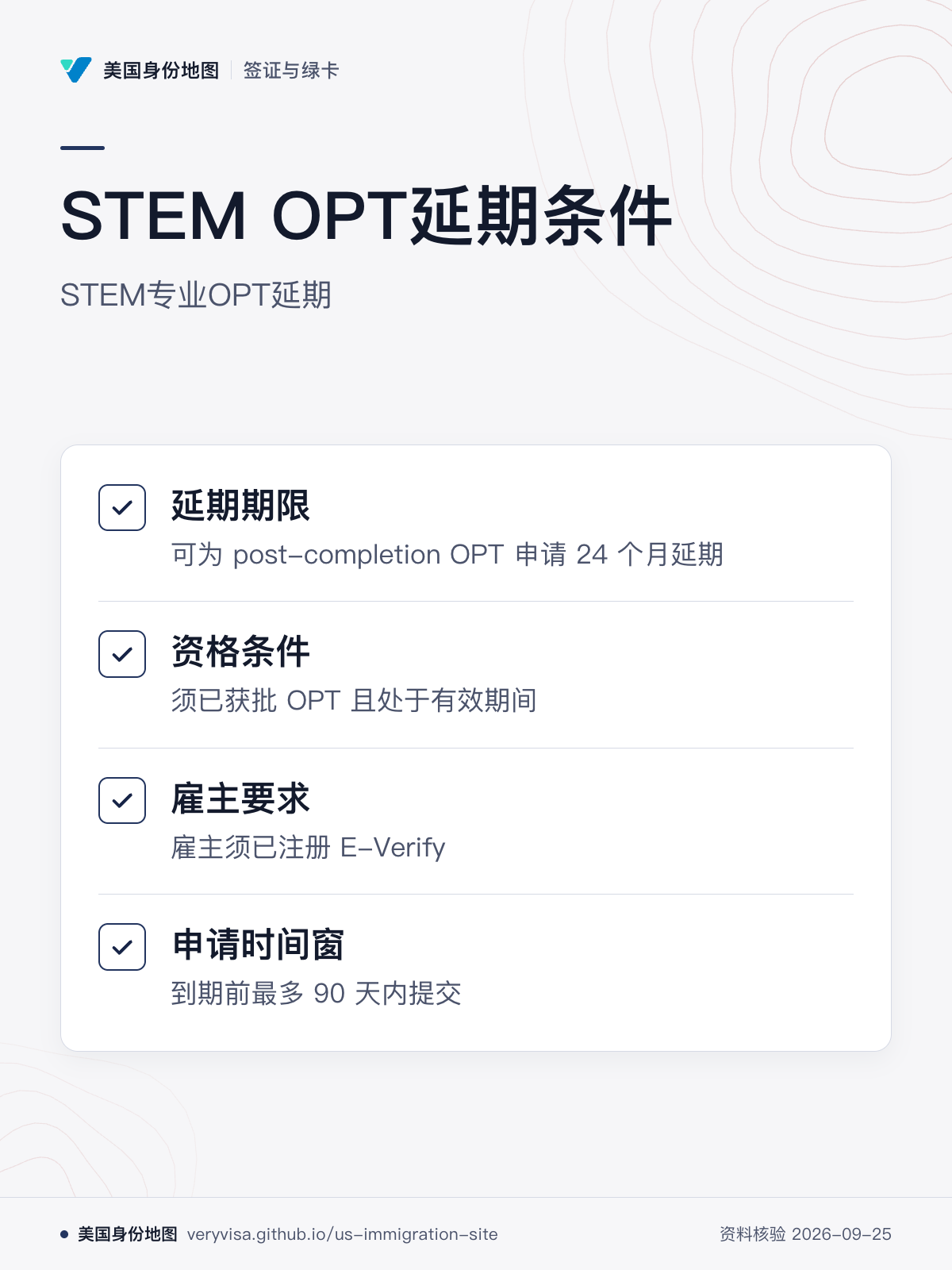 STEM OPT延期条件；STEM专业OPT延期；延期期限；资格条件；雇主要求；申请时间窗